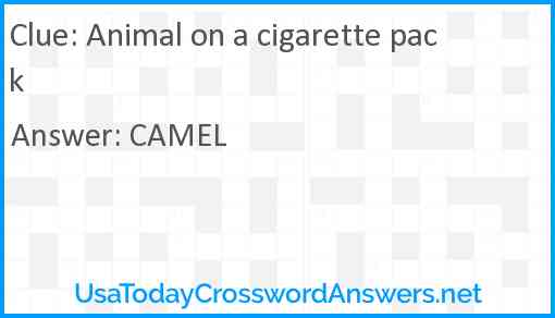 Animal on a cigarette pack Answer
