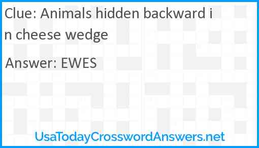 Animals hidden backward in cheese wedge Answer