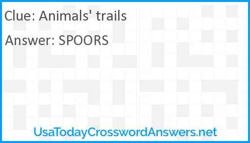 Animals' trails Answer