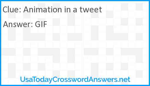 Animation in a tweet Answer