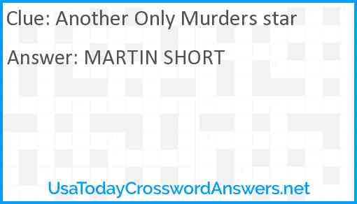 Another Only Murders star Answer