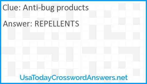 Anti-bug products Answer