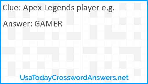 Apex Legends player e.g. Answer