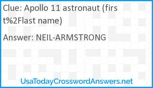 Apollo 11 astronaut (first%2Flast name) Answer