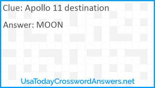 Apollo 11 destination Answer