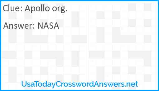 Apollo org. Answer