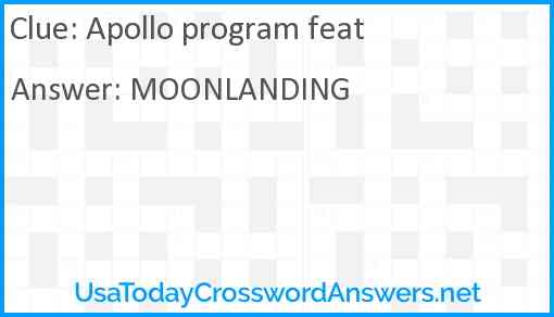 Apollo program feat Answer