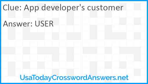 App developer's customer Answer