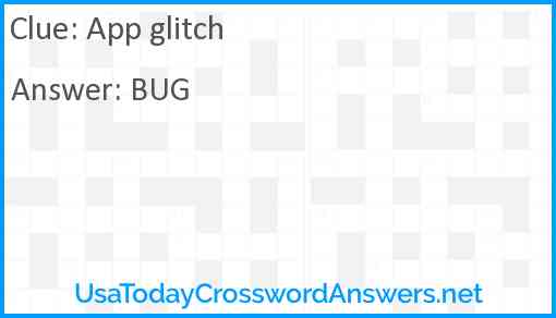 App glitch Answer