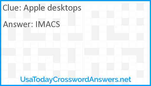 Apple desktops Answer