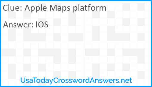 Apple Maps platform Answer