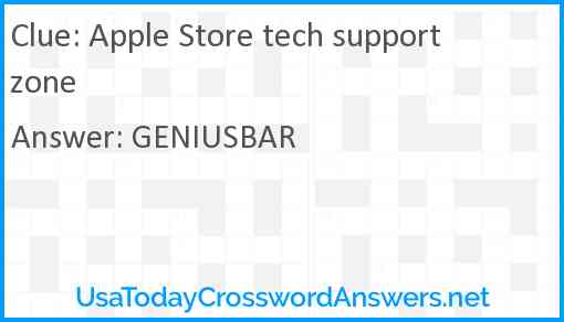 Apple Store tech support zone Answer