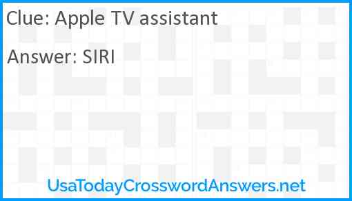 Apple TV assistant Answer