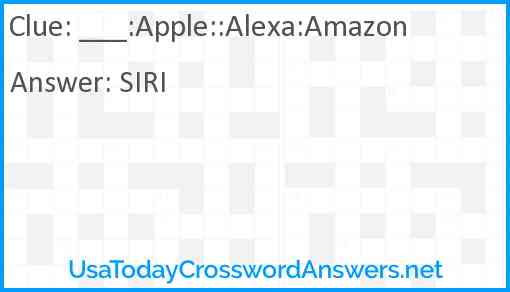 ___:Apple::Alexa:Amazon Answer