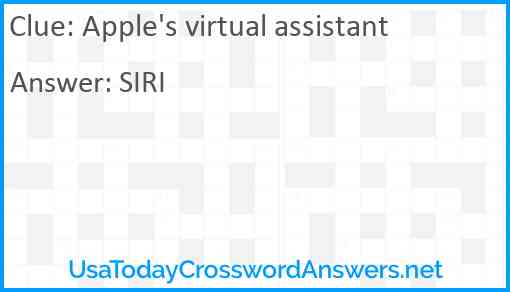 Apple's virtual assistant Answer