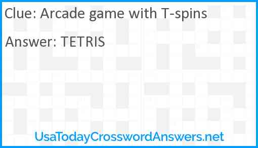 Arcade game with T-spins Answer