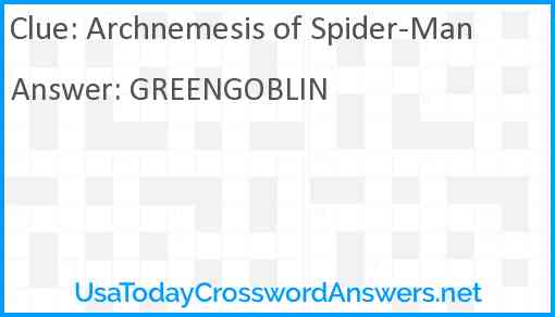 Archnemesis of Spider-Man Answer