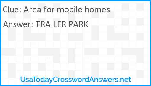 Area for mobile homes Answer