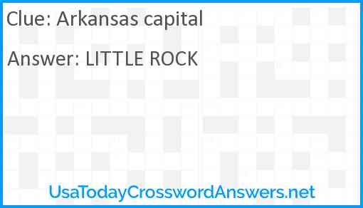 Arkansas capital Answer