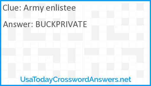Army enlistee Answer