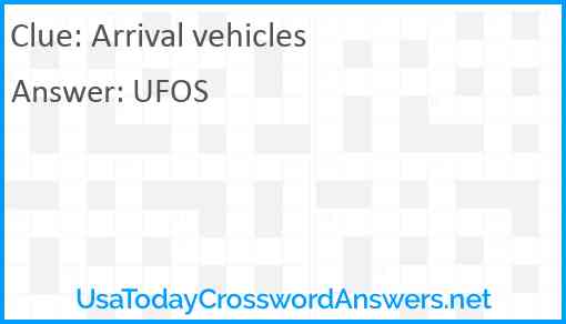 Arrival vehicles Answer