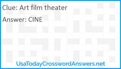 Art film theater Answer