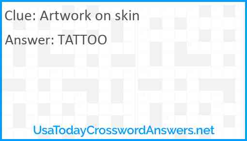 Artwork on skin Answer