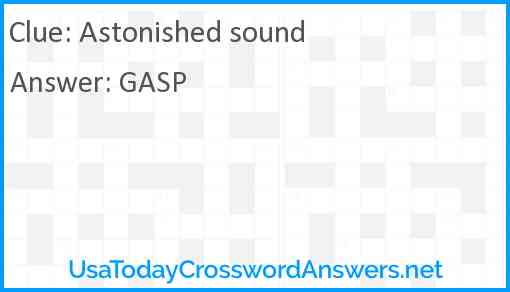 Astonished sound Answer