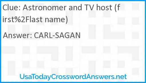 Astronomer and TV host (first%2Flast name) Answer