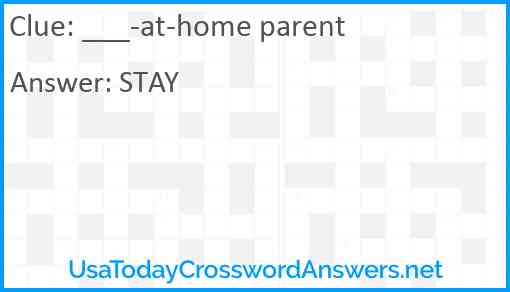 ___-at-home parent Answer