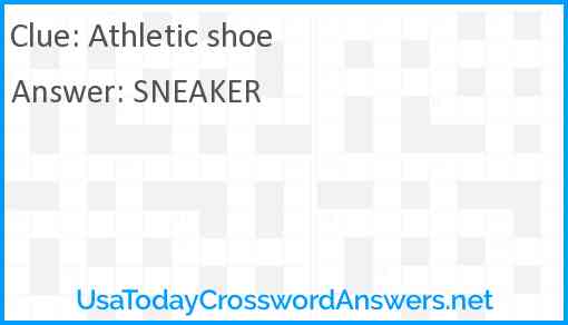 Athletic shoe Answer