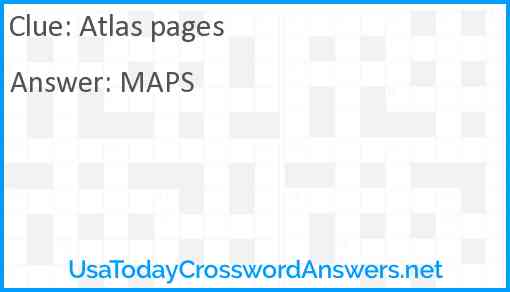 Atlas pages Answer