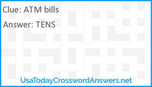 ATM bills Answer