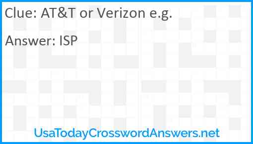 AT&T or Verizon e.g. Answer