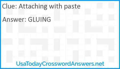 Attaching with paste Answer