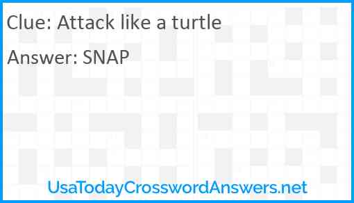 Attack like a turtle Answer