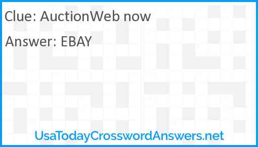 AuctionWeb now Answer