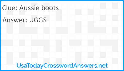Aussie boots Answer