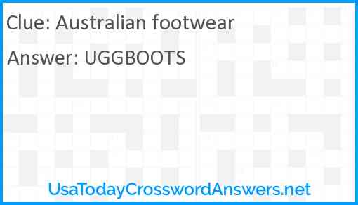 Australian footwear Answer