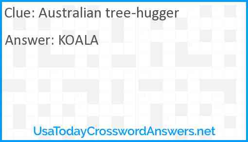 Australian tree-hugger Answer