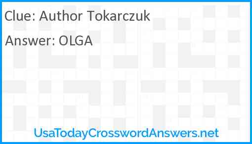 Author Tokarczuk Answer