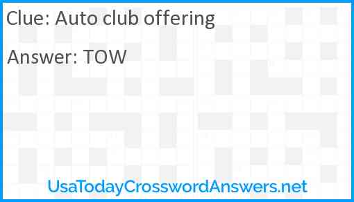 Auto club offering Answer
