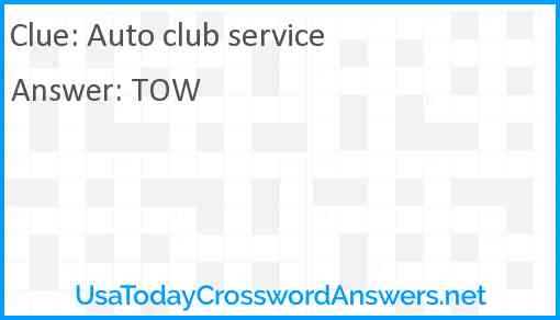 Auto club service Answer