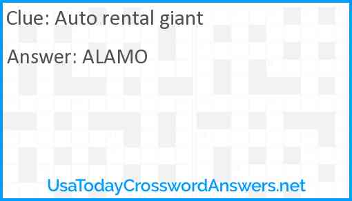Auto rental giant Answer