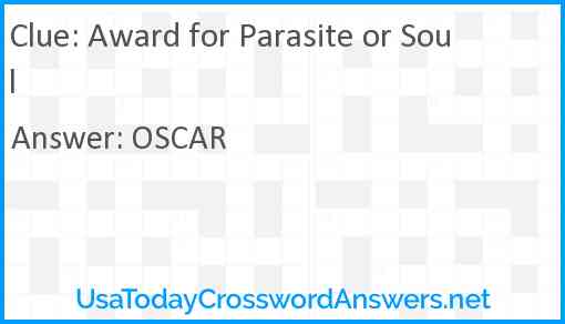 Award for Parasite or Soul Answer