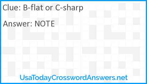 B-flat or C-sharp Answer
