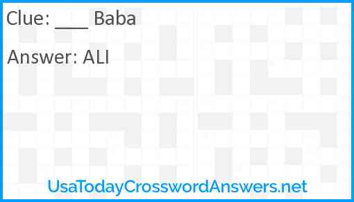 ___ Baba Answer