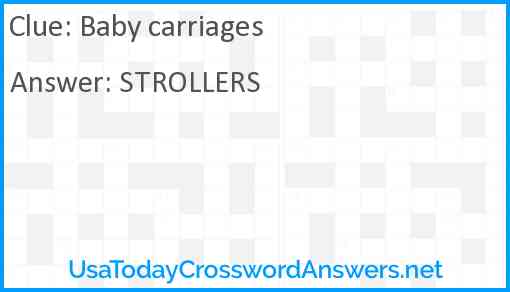 Baby carriages Answer