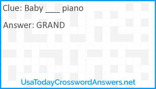 Baby ___ piano Answer