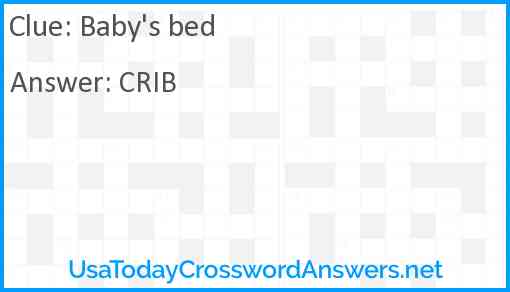 Baby's bed Answer